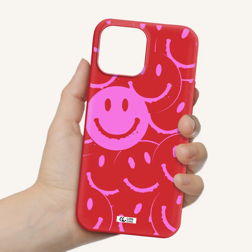 Smile Purple Apple iPhone 13 Pro Max Silicone Imperial Red Case