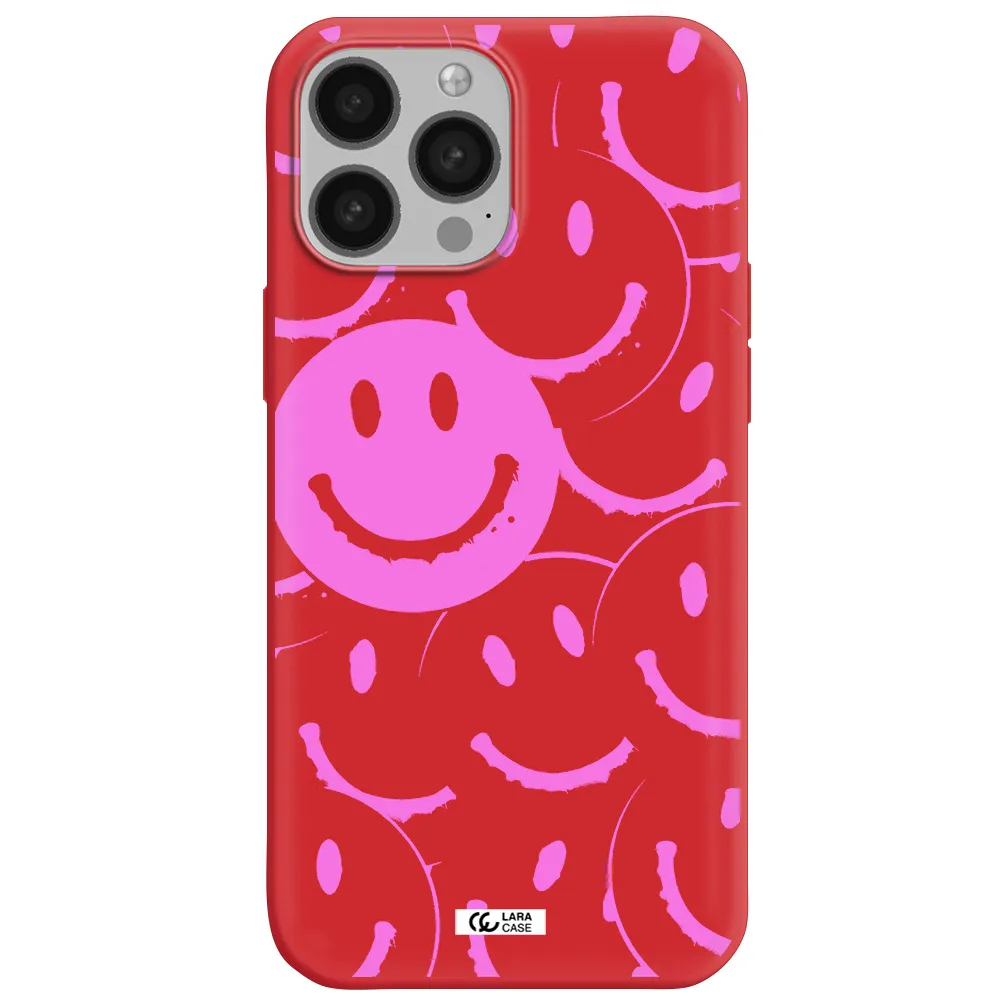 Smile Purple Apple iPhone 13 Pro Silicone Imperial Red Case
