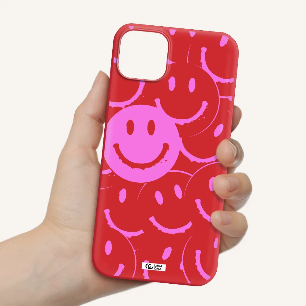 Smile Purple Apple iPhone 14 plus Silicone Imperial Red Case