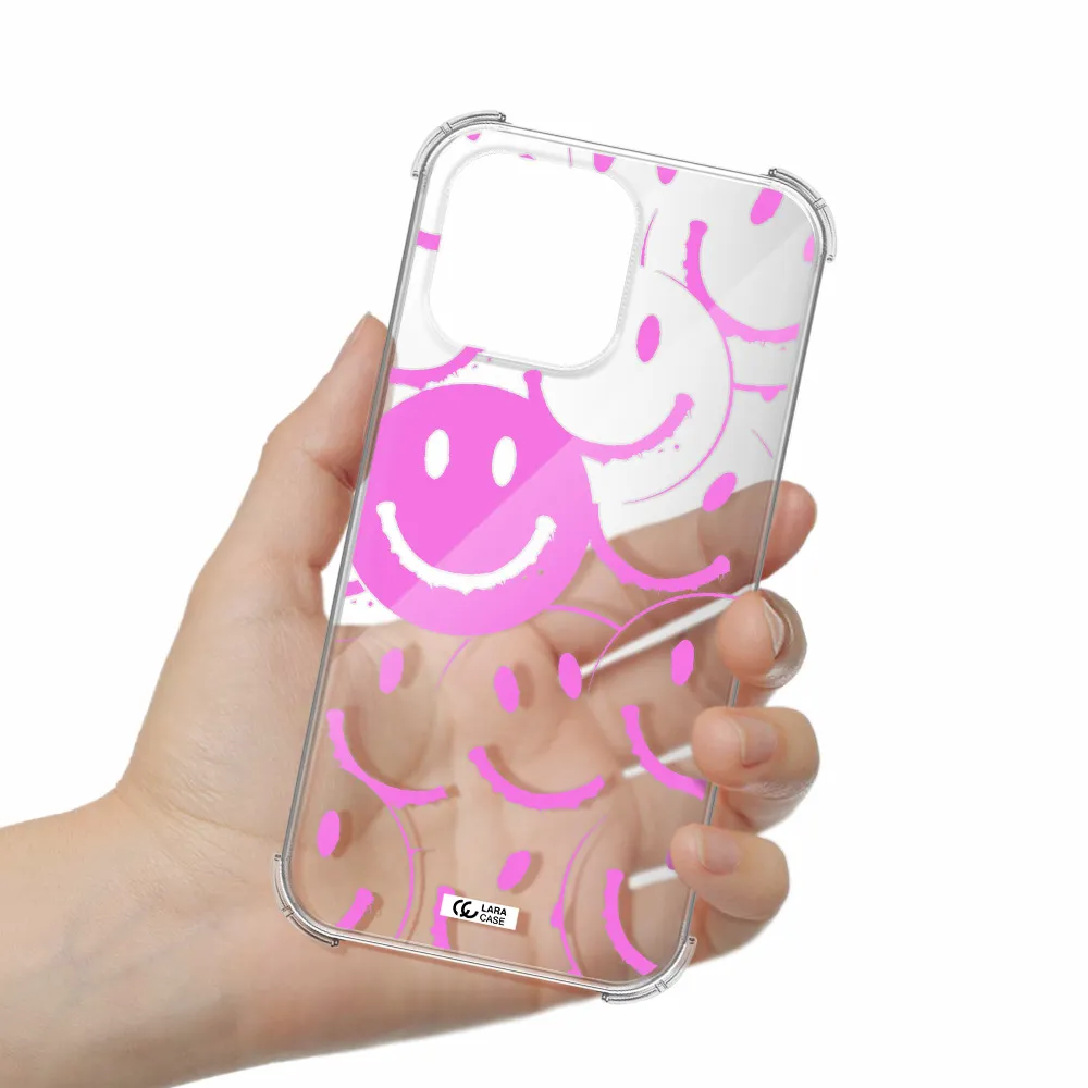 Smile Purple Apple iPhone 14 pro max Clear PC Case