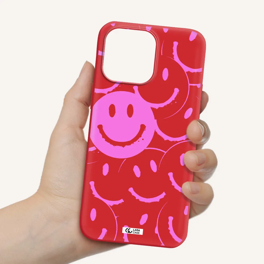 Smile Purple Apple iPhone 14 pro max Silicone Imperial Red Case