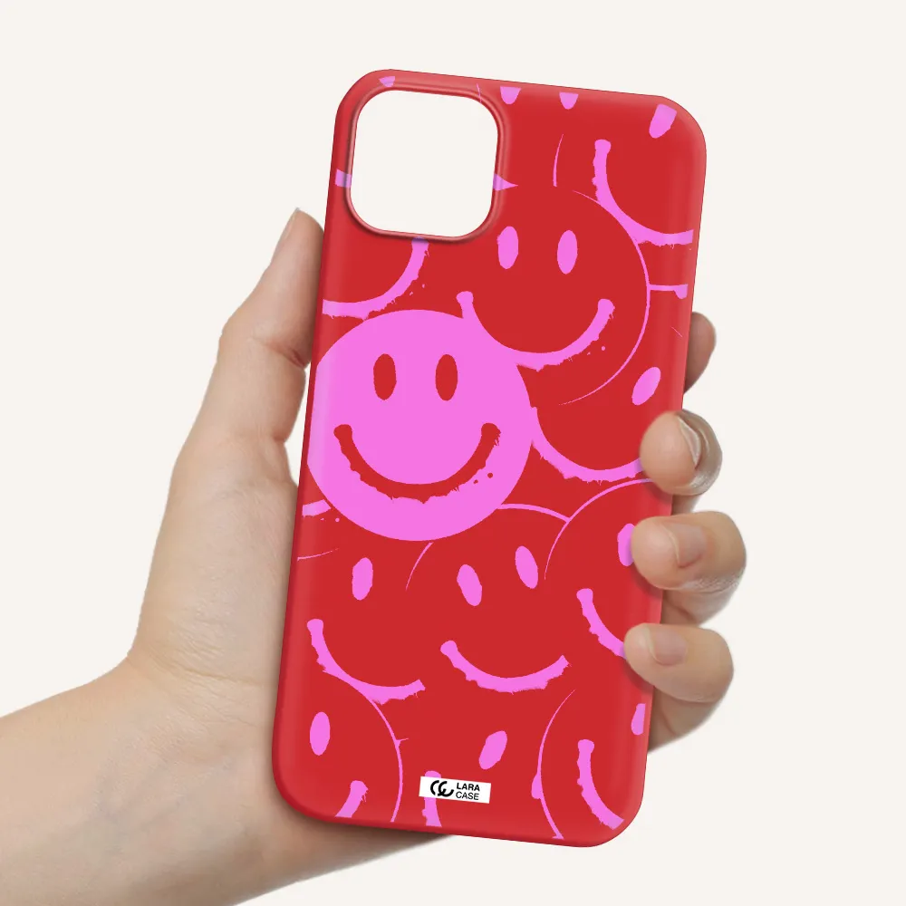Smile Purple Apple iPhone 14 Silicone Imperial Red Case