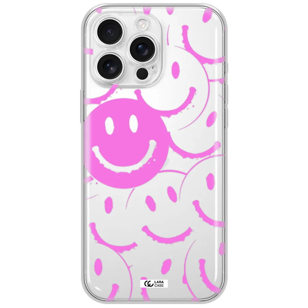 Smile Purple Apple Iphone 16 Pro Max Clear Tpu Case