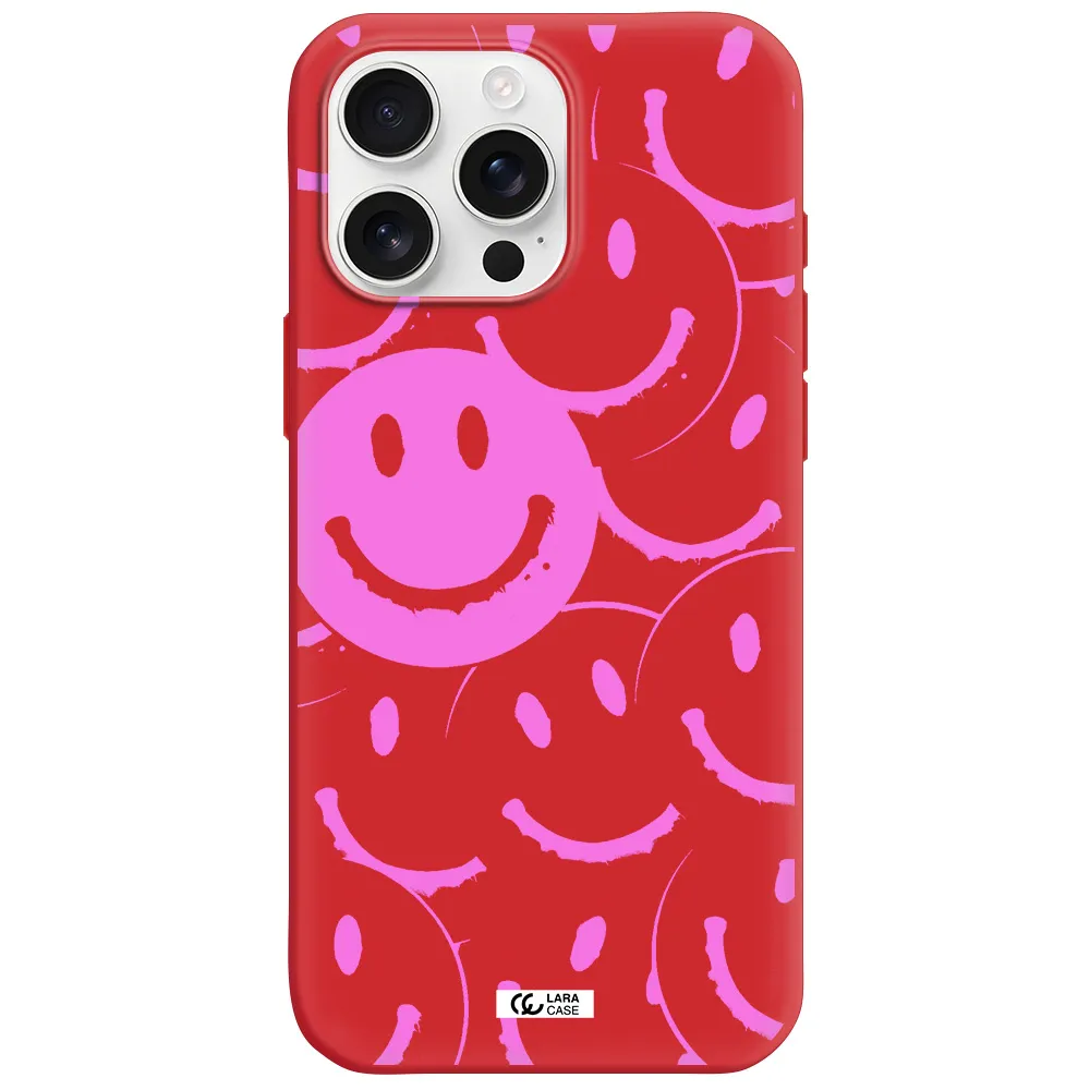 Smile Purple Apple Iphone 16 Pro Max Silicone Imperial Red Case