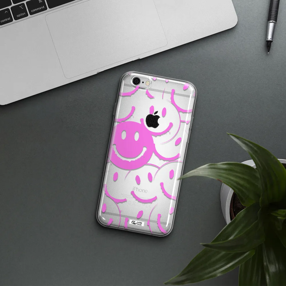 Smile Purple Apple iPhone 6 Clear TPU Case