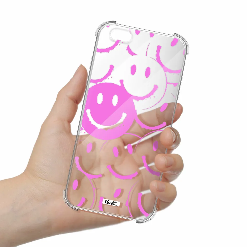 Smile Purple Apple iPhone 6 plus Clear PC Case