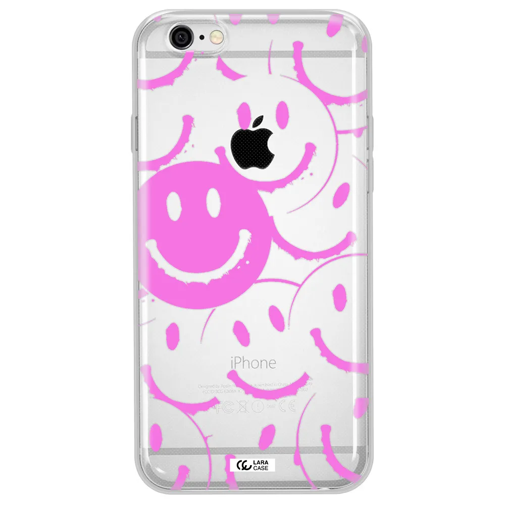 Smile Purple Apple iPhone 6 plus Clear TPU Case