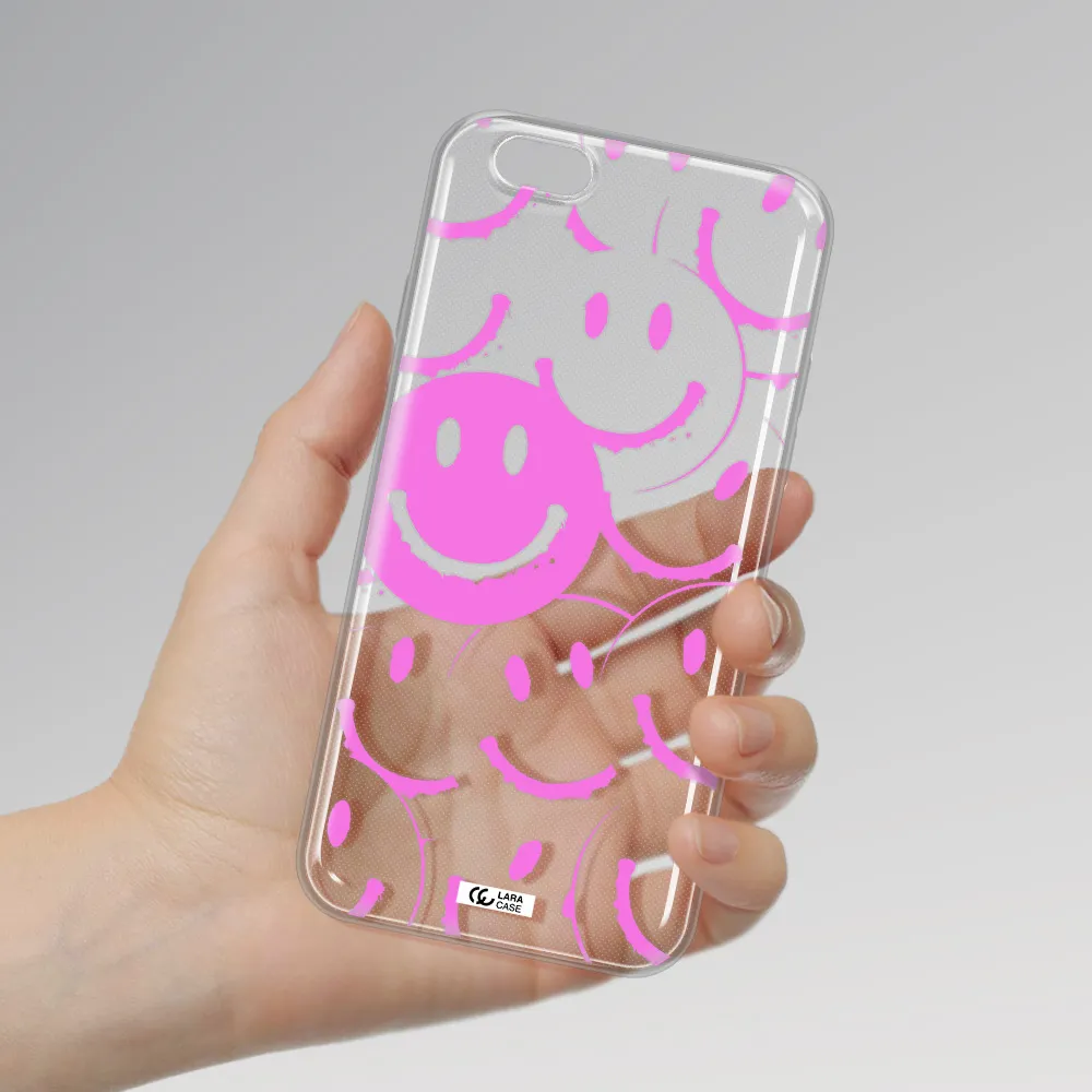 Smile Purple Apple iPhone 6 plus Clear TPU Case