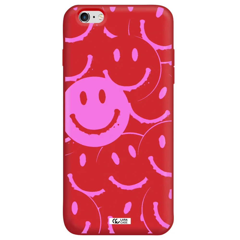 Smile Purple Apple iPhone 6 plus Silicone Imperial Red Case