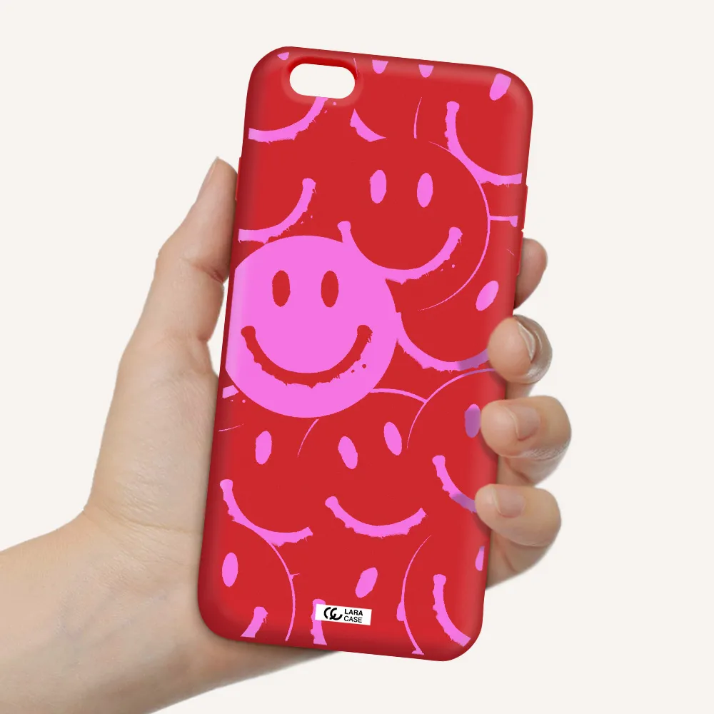 Smile Purple Apple iPhone 6 plus Silicone Imperial Red Case
