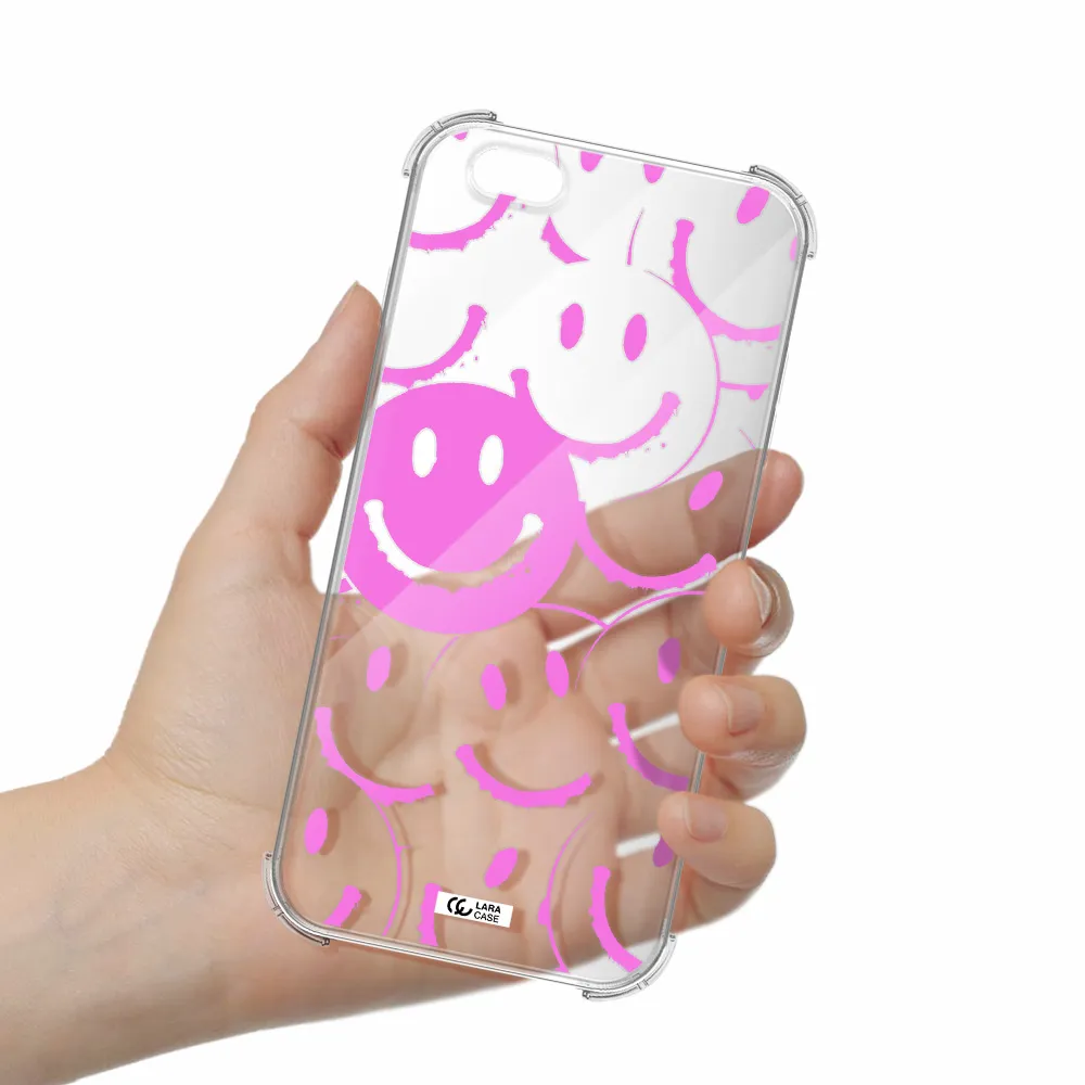 Smile Purple Apple iPhone 6 s plus Clear PC Case