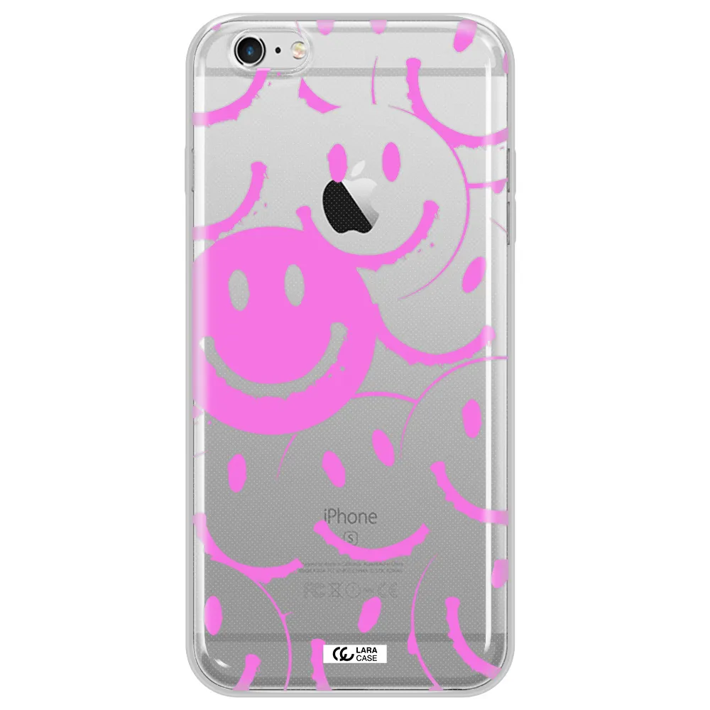 Smile Purple Apple iPhone 6 s plus Clear TPU Case