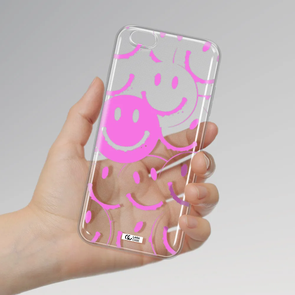 Smile Purple Apple iPhone 6 s plus Clear TPU Case