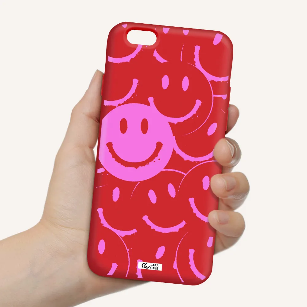 Smile Purple Apple iPhone 6 Silicone Imperial Red Case