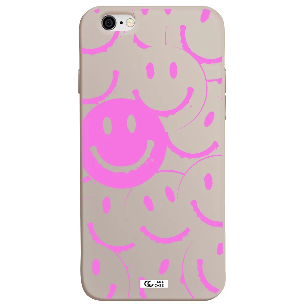 Smile Purple Apple iPhone 6 Silicone Stone Case
