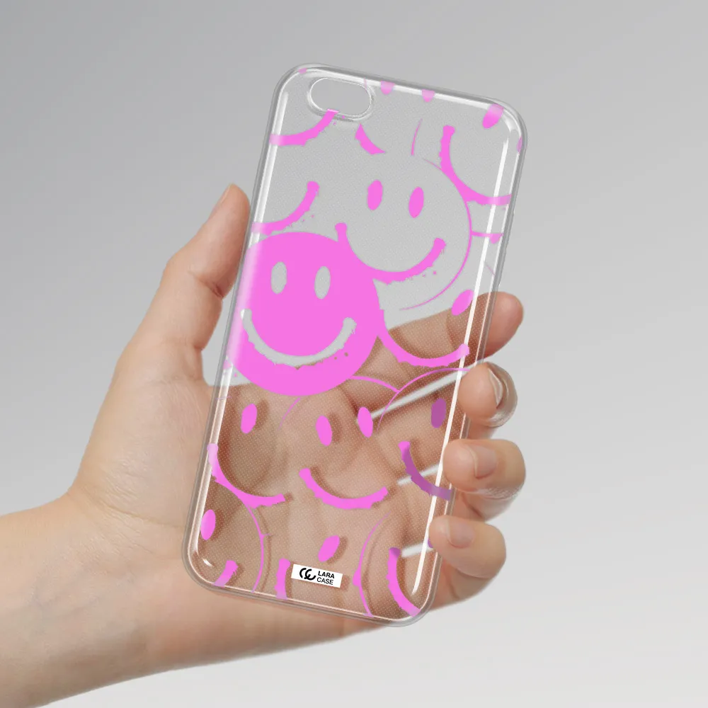 Smile Purple Apple iPhone 6S Clear TPU Case