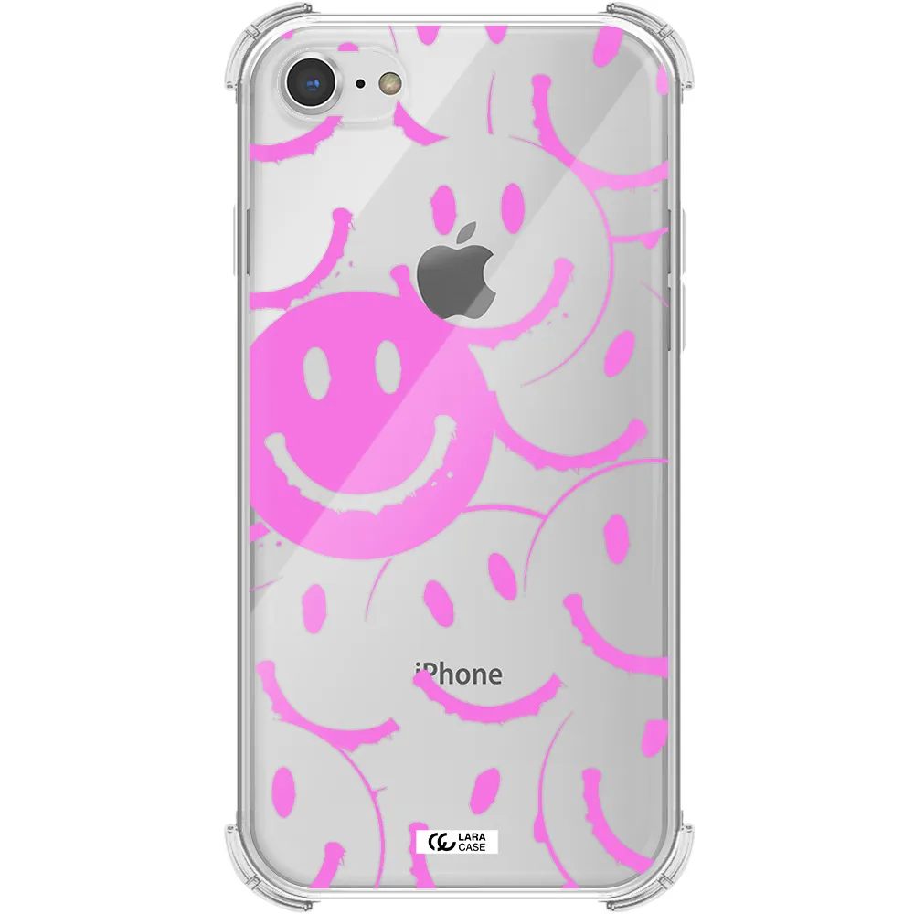Smile Purple Apple iPhone 7 Clear PC Case
