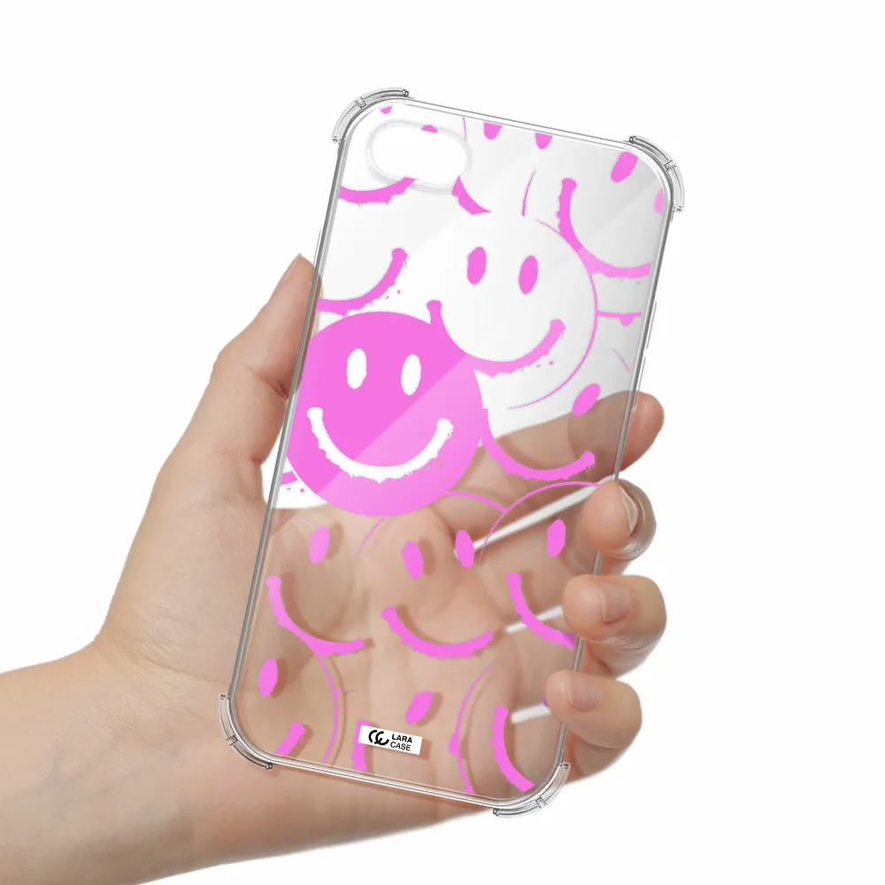Smile Purple Apple iPhone 7 Clear PC Case