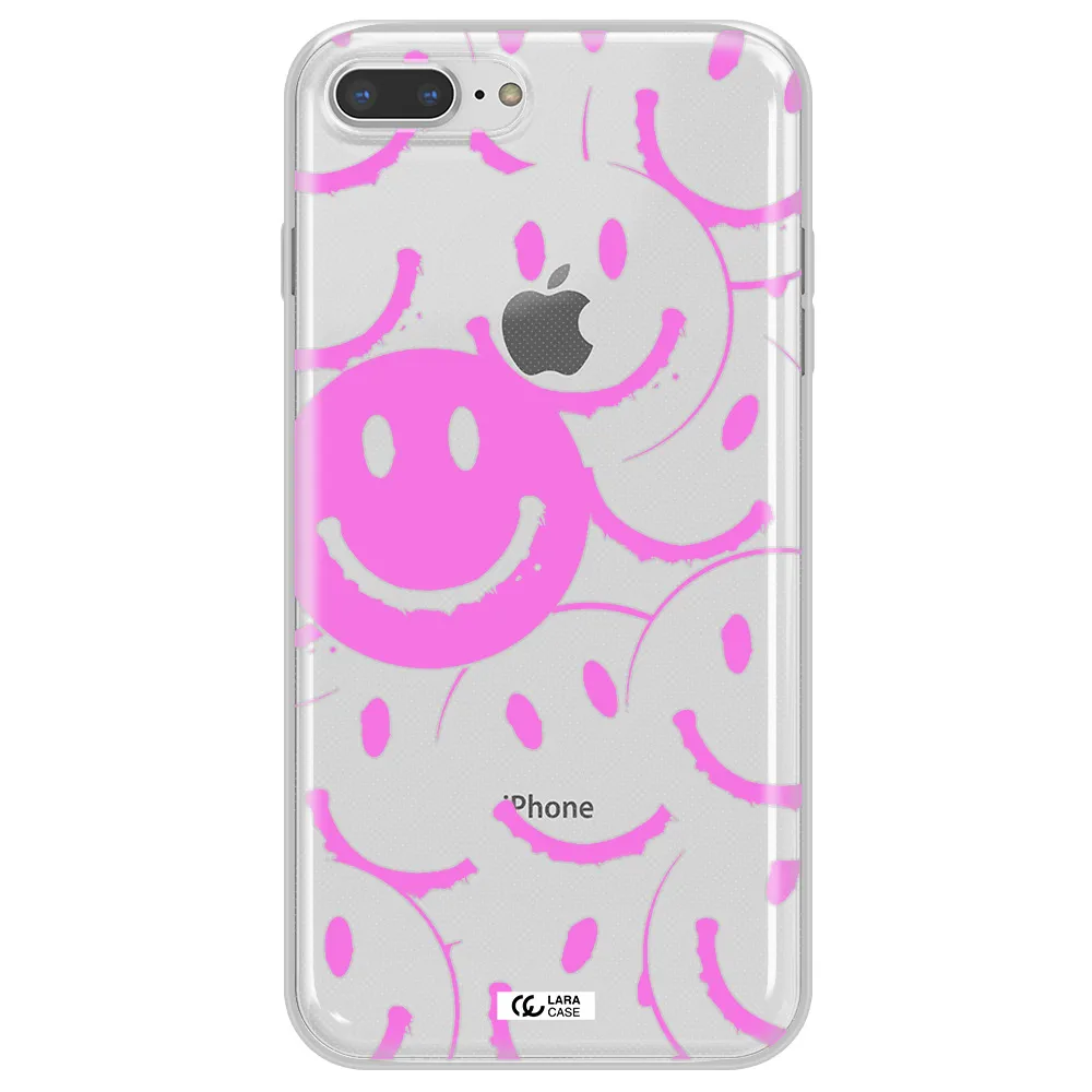 Smile Purple Apple iPhone 7 plus Clear TPU Case