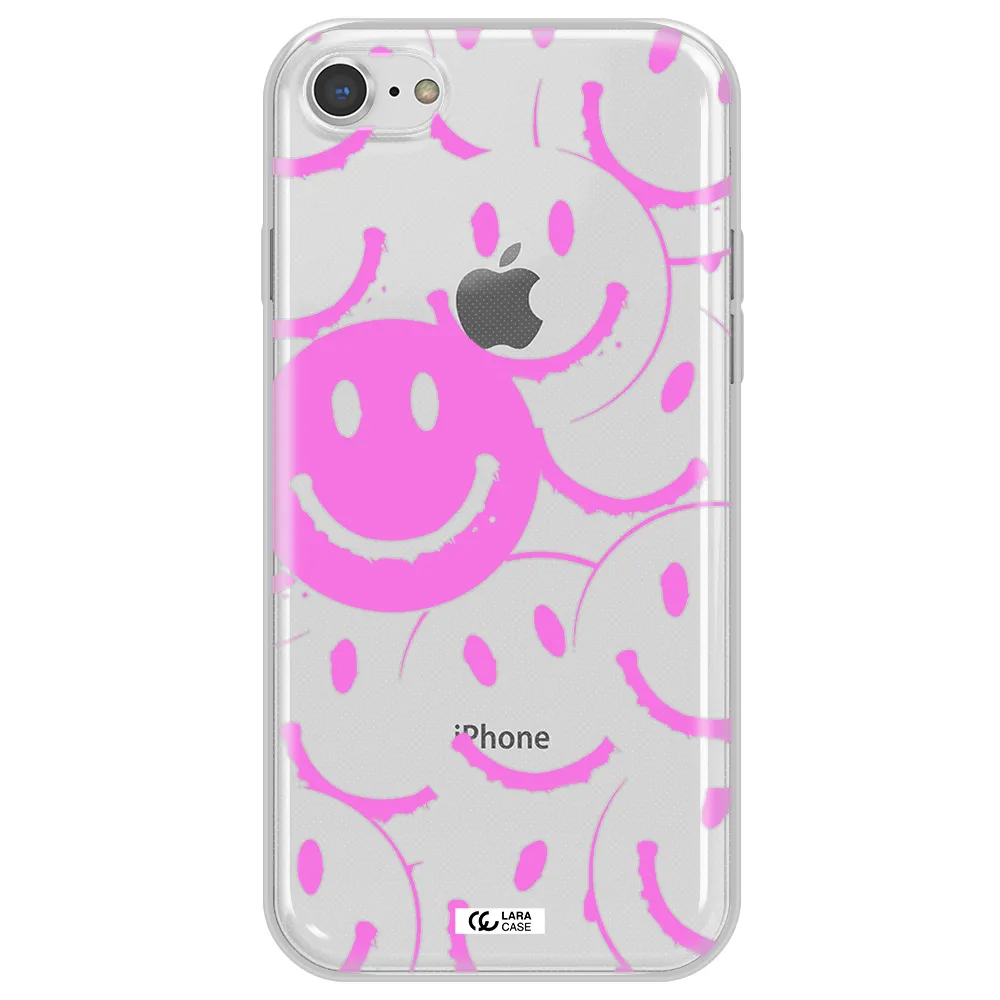 Smile Purple Apple iPhone 8 Clear TPU Case