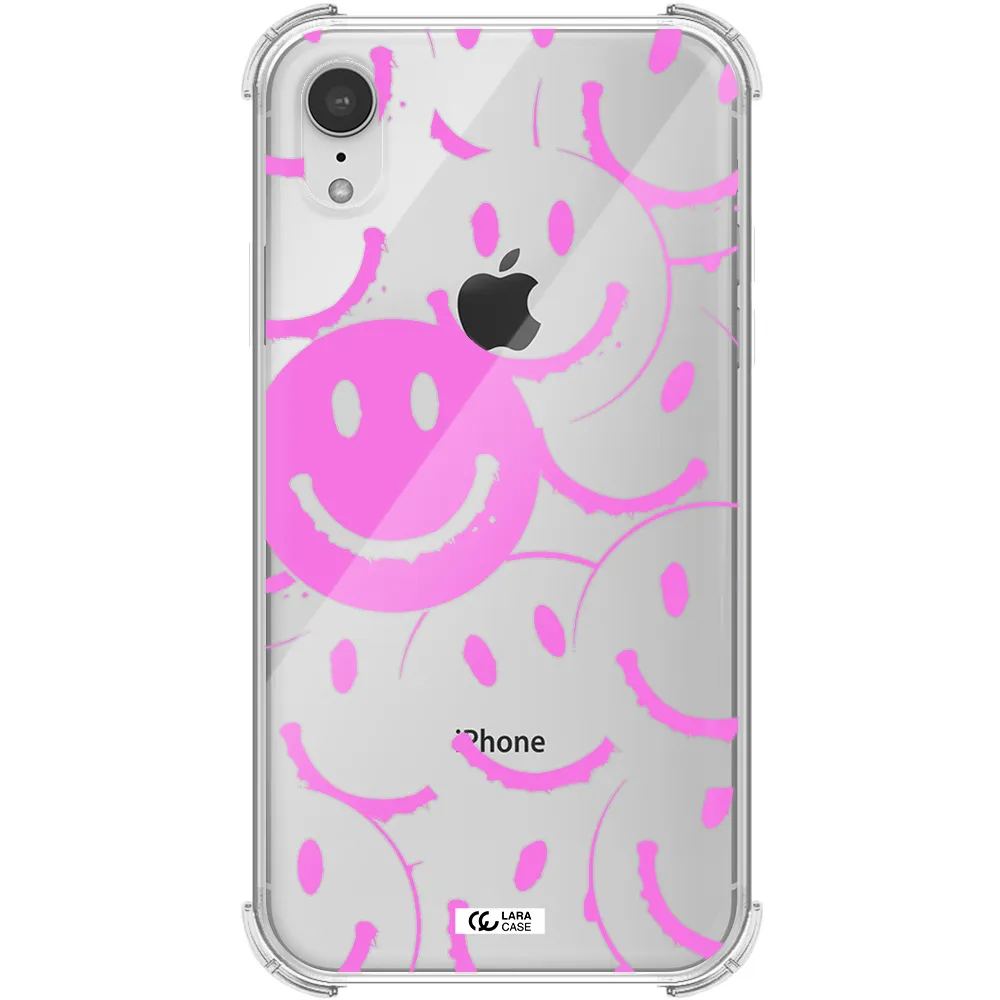 Smile Purple Apple iPhone XR Clear PC Case