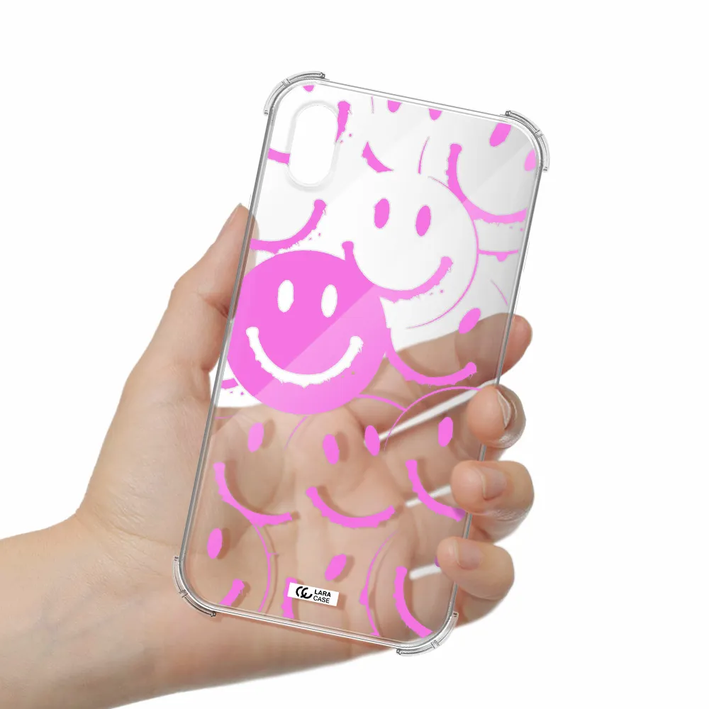 Smile Purple Apple iPhone XR Clear PC Case
