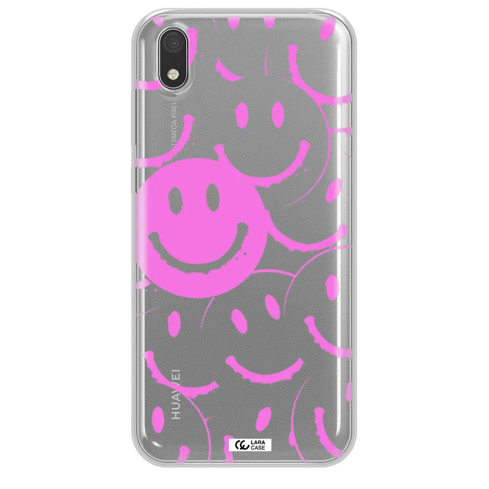 Smile Purple Huawei Honor 8S Clear TPU Case