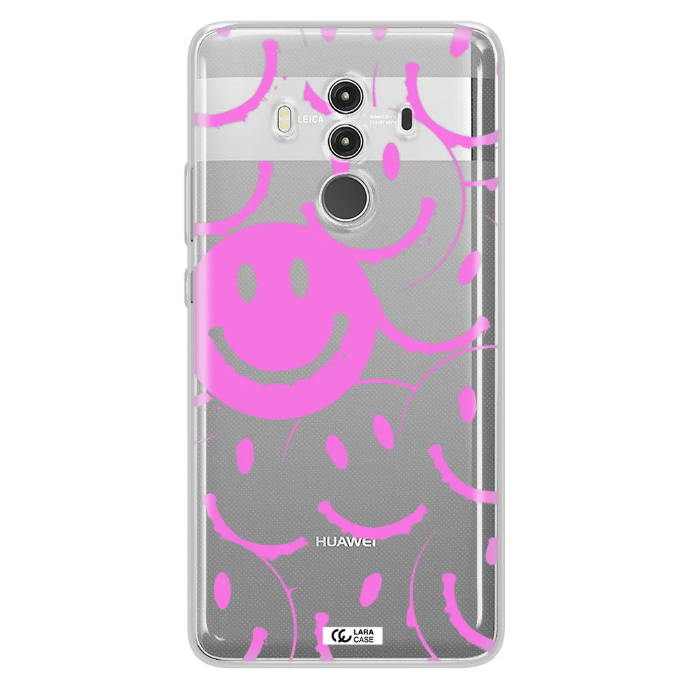 Smile Purple Huawei Mate 10 Clear TPU Case
