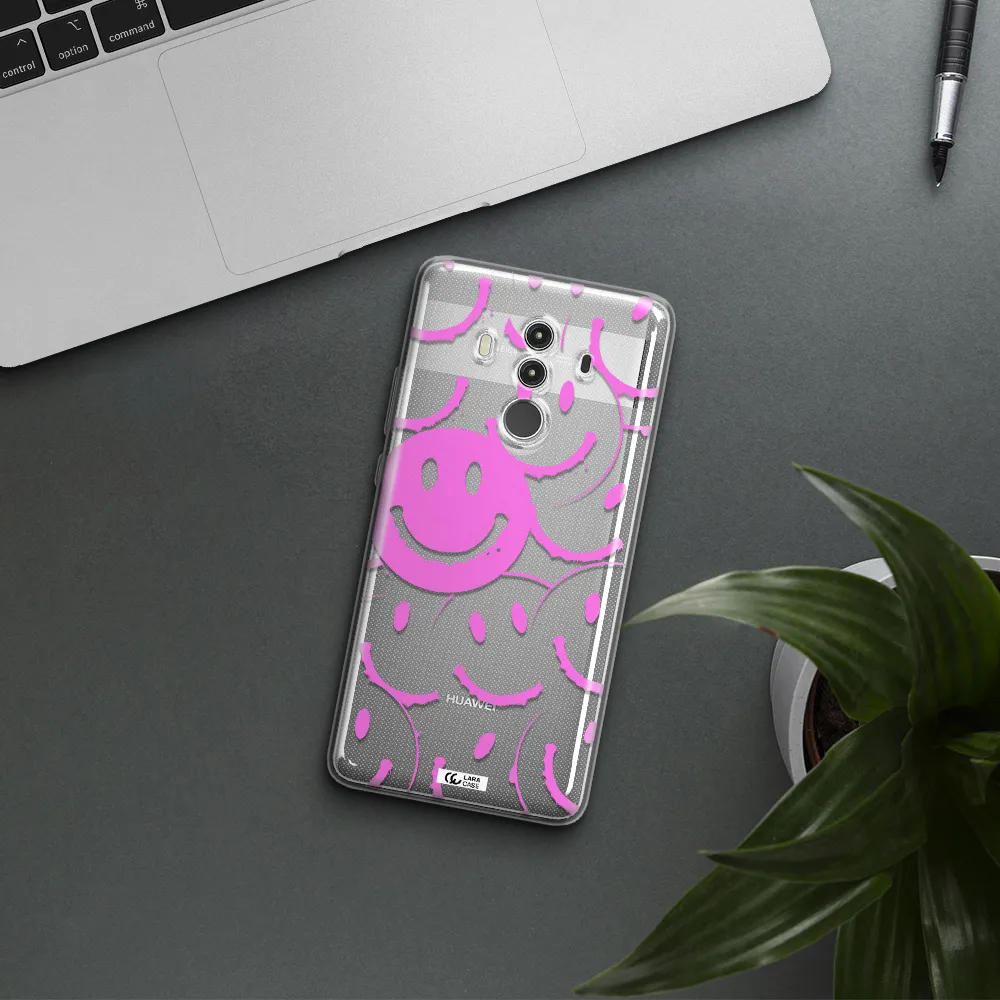 Smile Purple Huawei Mate 10 Clear TPU Case