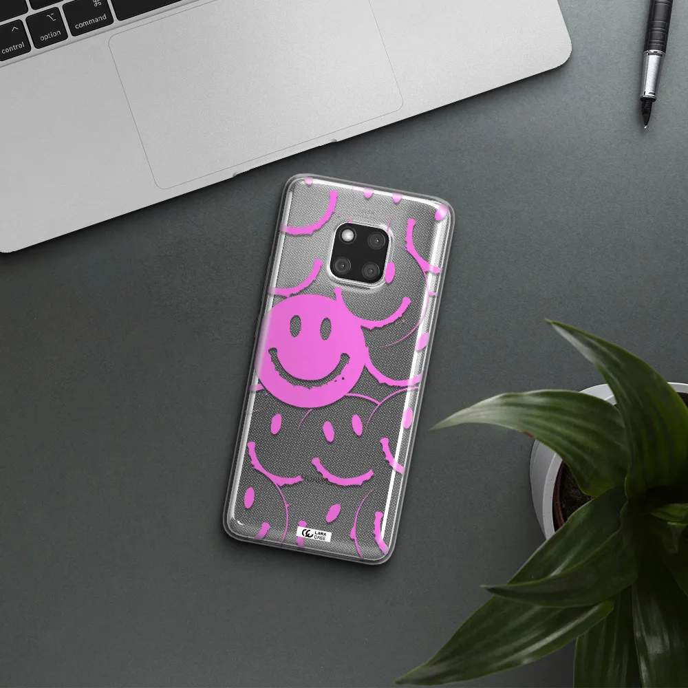 Smile Purple Huawei Mate 20 Pro Clear TPU Case