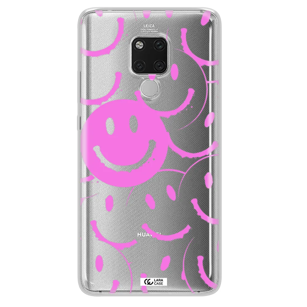 Smile Purple Huawei Mate 20X Clear TPU Case