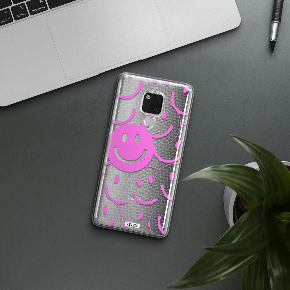 Smile Purple Huawei Mate 20X Clear TPU Case