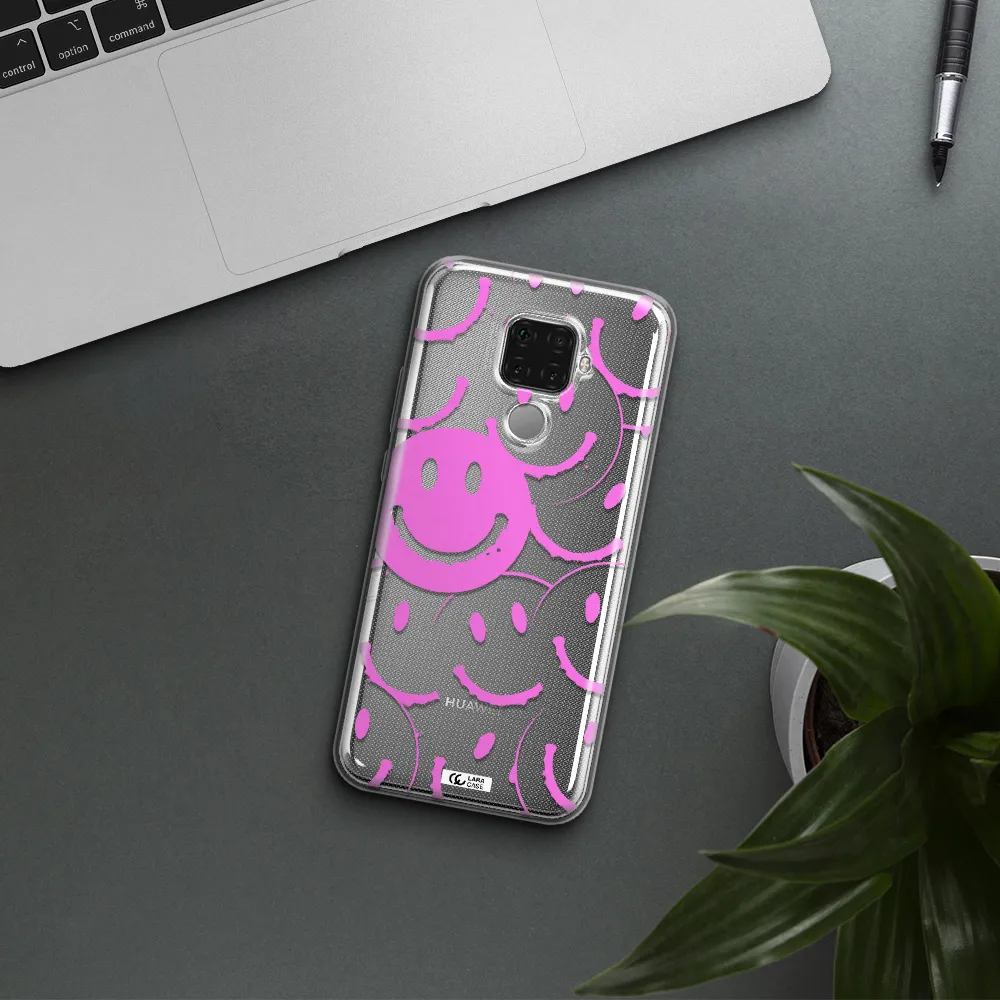 Smile Purple Huawei Mate 30 Lite Clear TPU Case