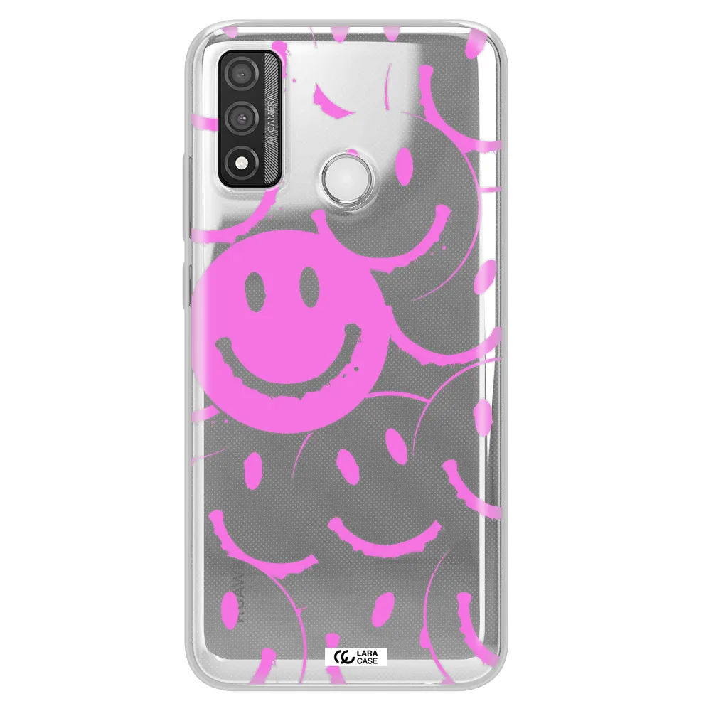 Smile Purple Huawei P Smart 2020 Clear TPU Case