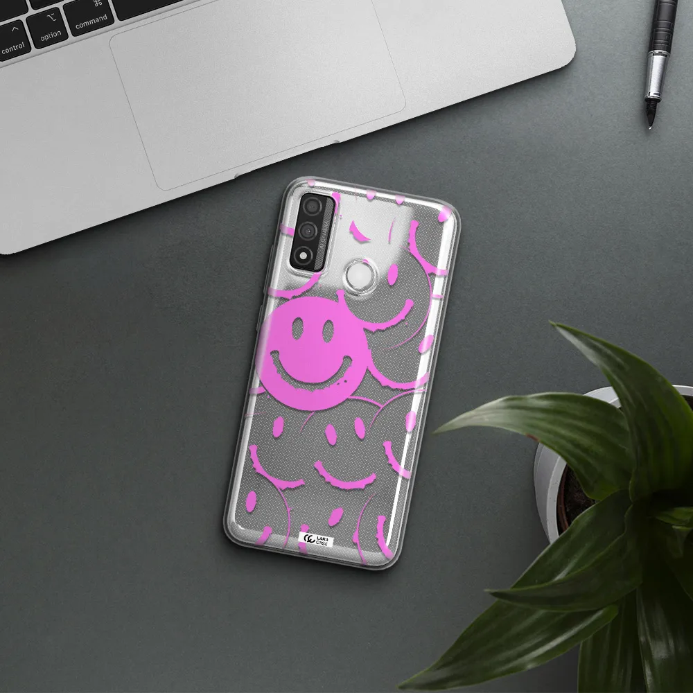 Smile Purple Huawei P Smart 2020 Clear TPU Case