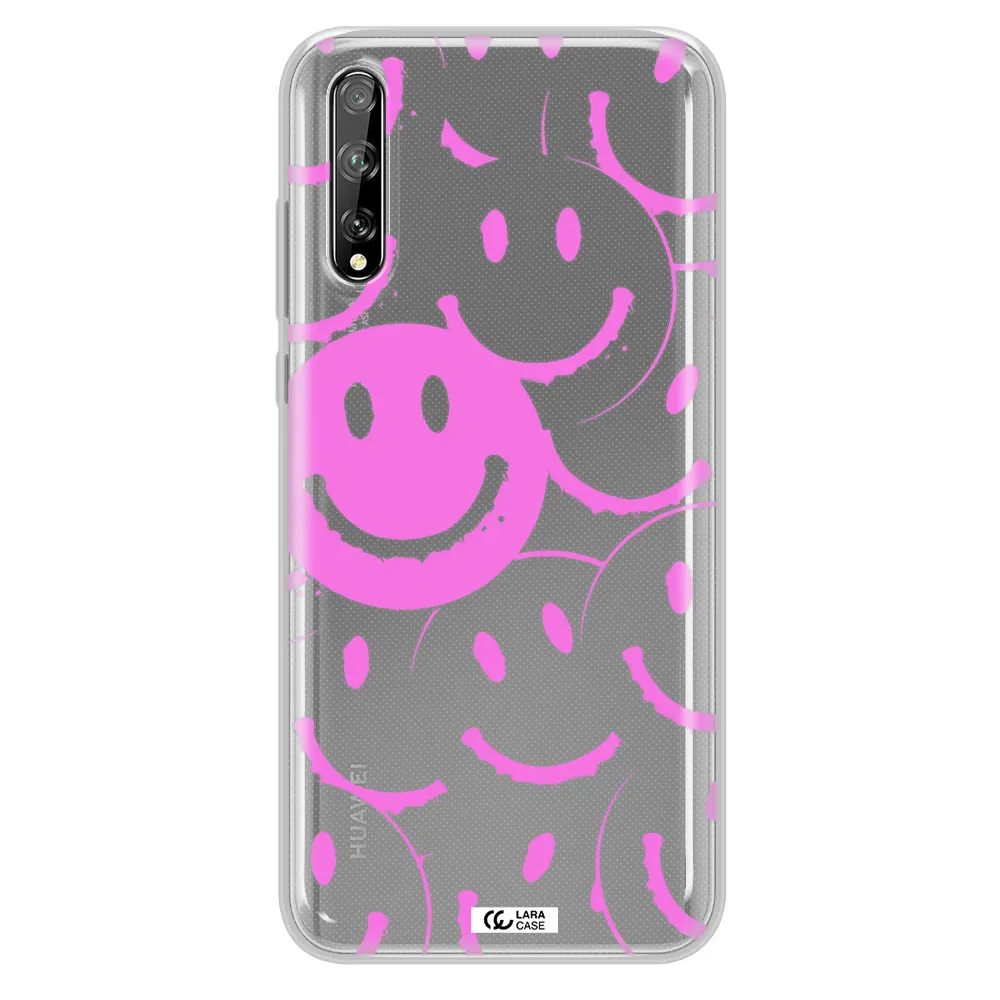 Smile Purple Huawei P Smart S Clear TPU Case