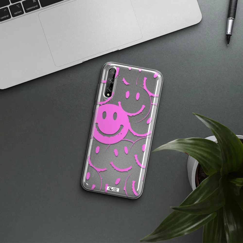 Smile Purple Huawei P Smart S Clear TPU Case