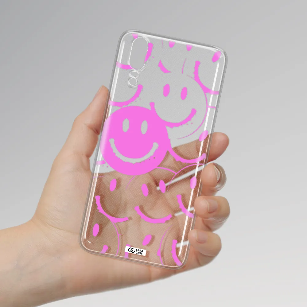 Smile Purple Huawei P20 Clear TPU Case