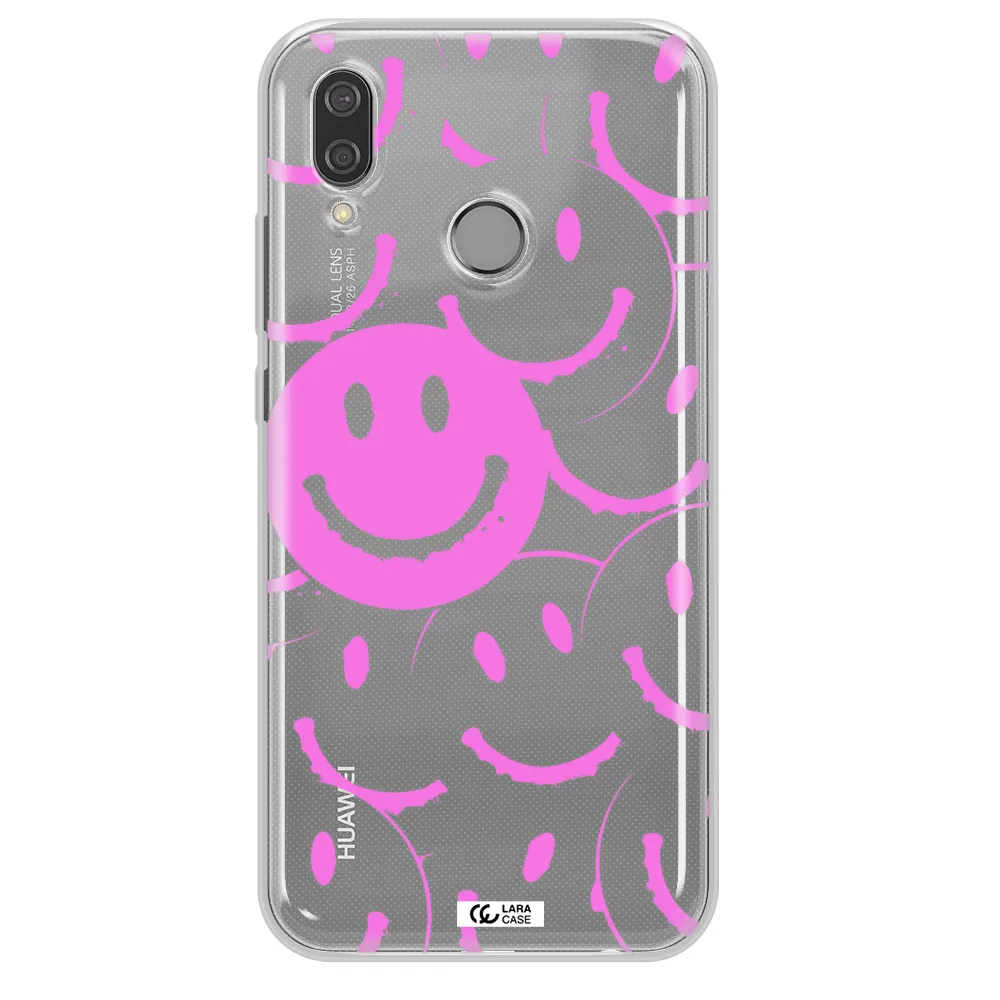 Smile Purple Huawei P20 Lite Clear TPU Case
