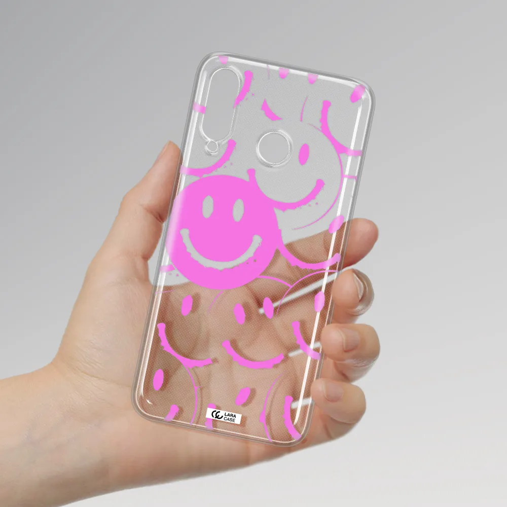 Smile Purple Huawei P30 Lite Clear TPU Case