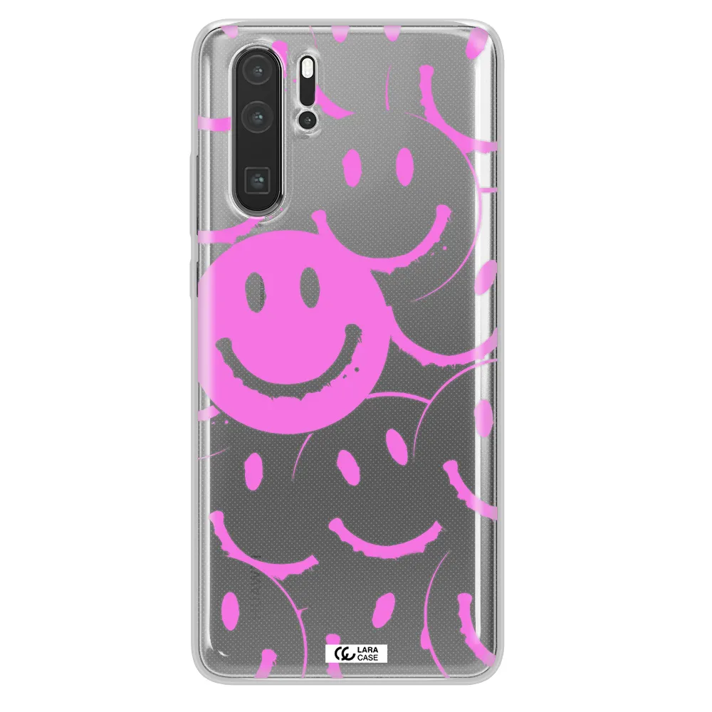 Smile Purple Huawei P30 Pro Clear TPU Case