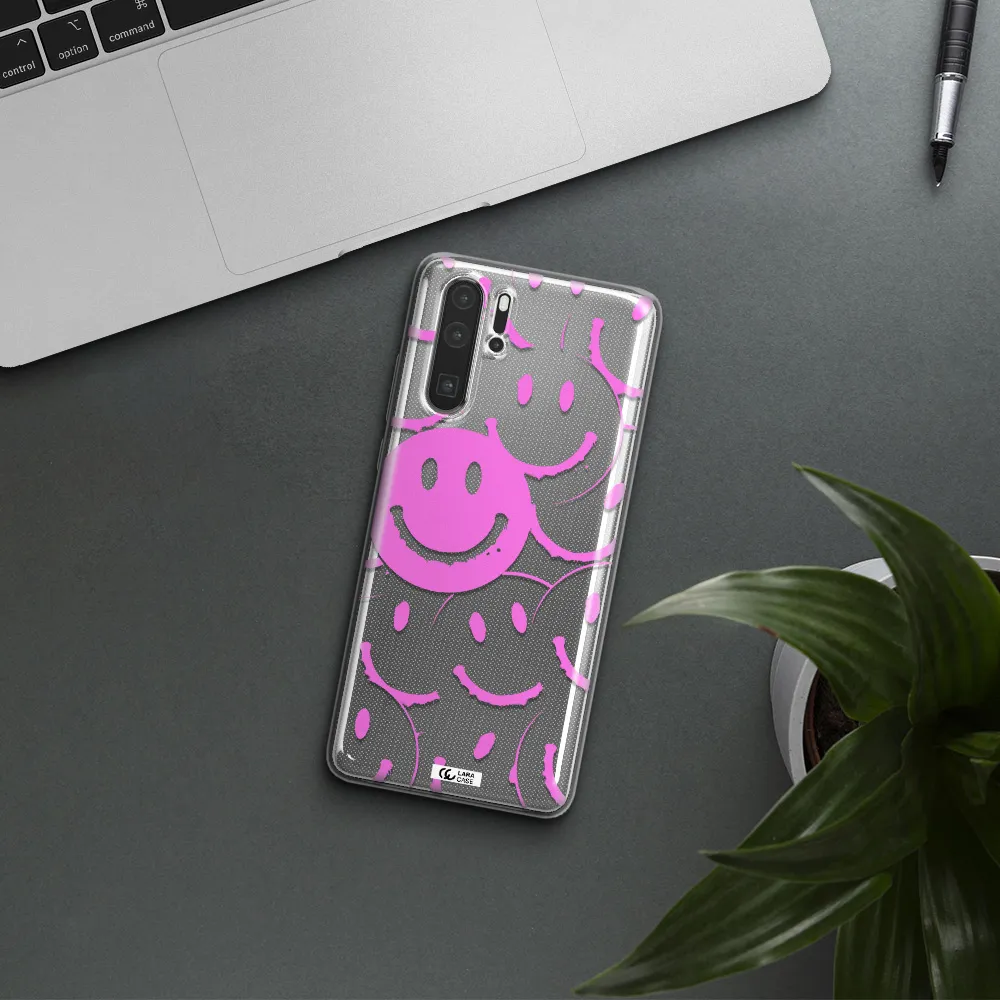 Smile Purple Huawei P30 Pro Clear TPU Case