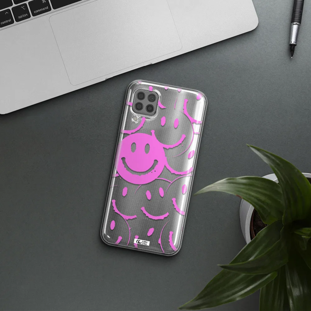 Smile Purple Huawei P40 Lite Clear TPU Case