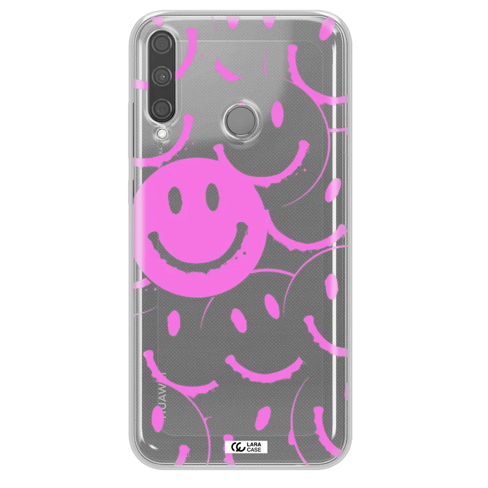Smile Purple Huawei P40 Lite E Clear TPU Case