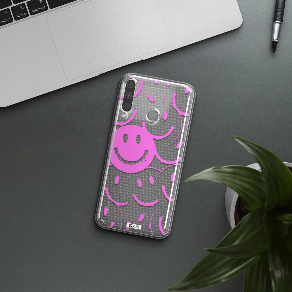 Smile Purple Huawei P40 Lite E Clear TPU Case