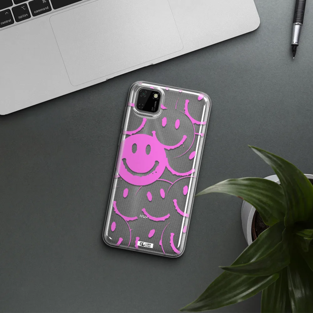Smile Purple Huawei Y5P Clear TPU Case