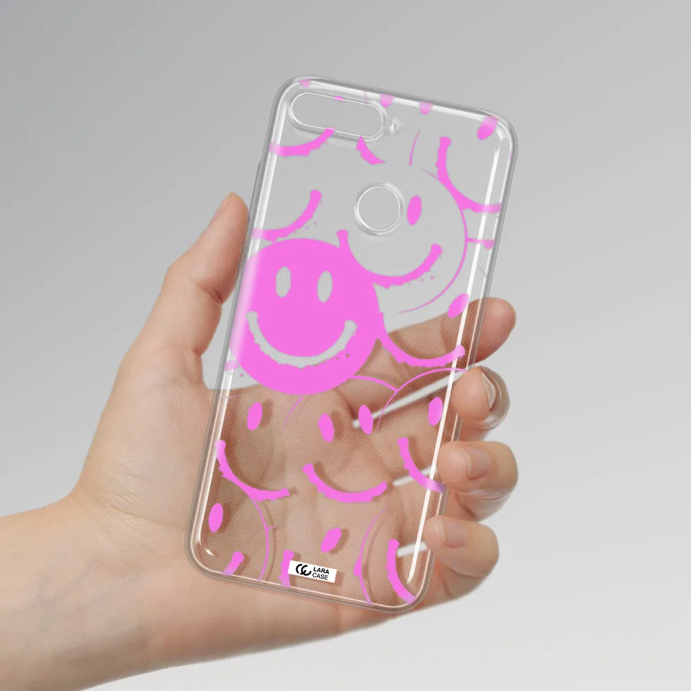 Smile Purple Huawei Y6 Prime 2018 Clear TPU Case