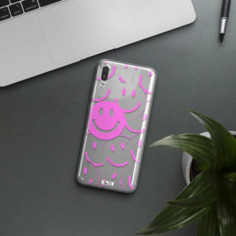 Smile Purple Huawei Y6 Pro 2019 Clear TPU Case