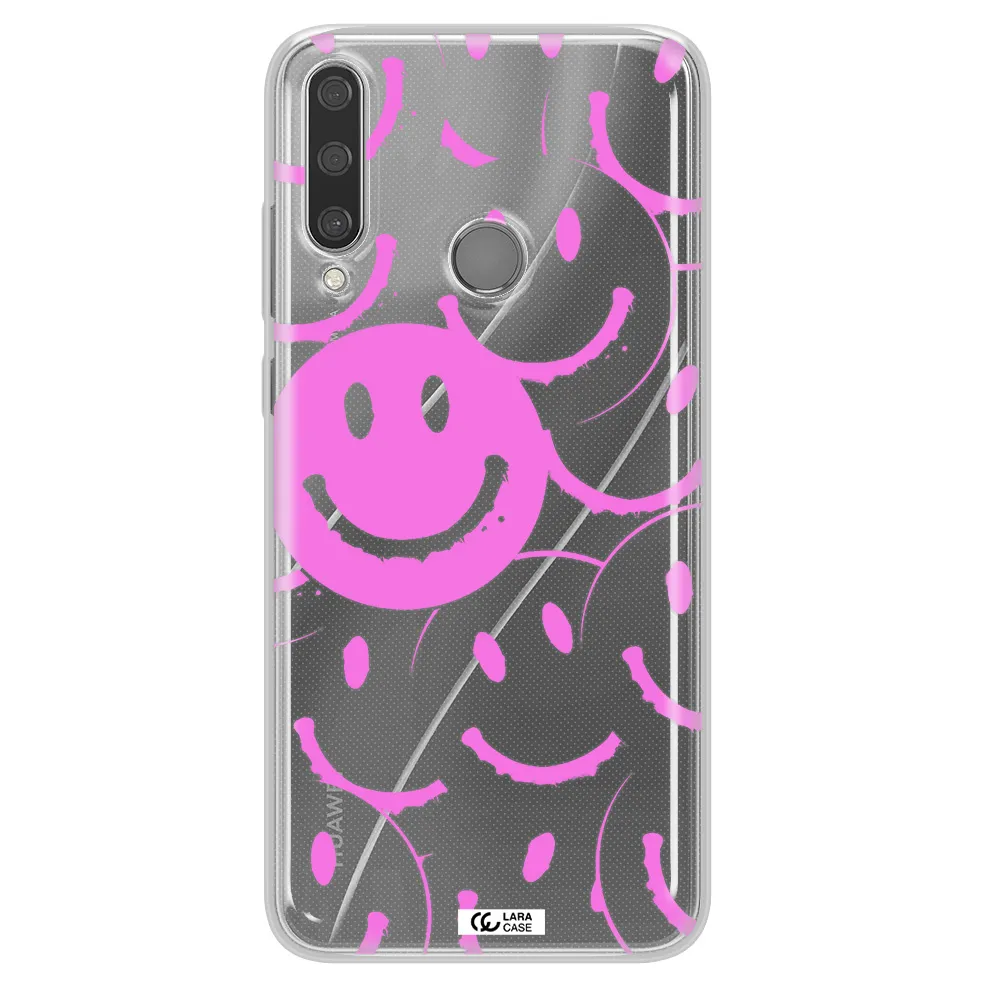 Smile Purple Huawei Y6P Clear TPU Case