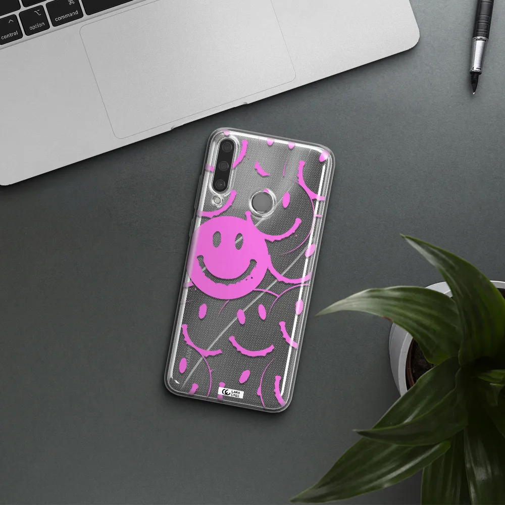 Smile Purple Huawei Y6P Clear TPU Case